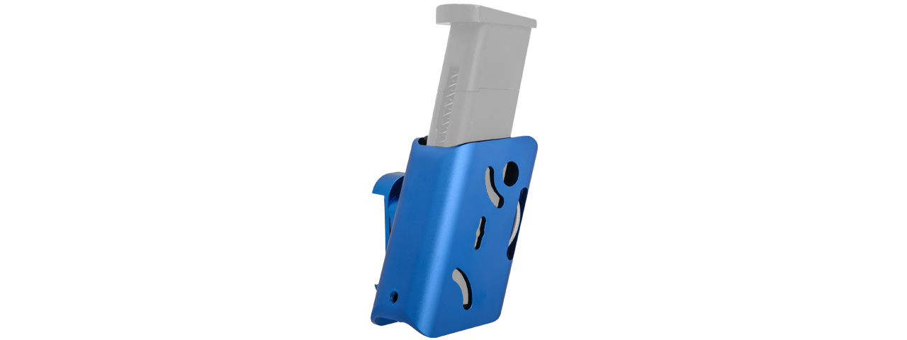 AC-396U COMPETITION ALUMINUM PISTOL MAGAZINE POUCH TYPE-B (COLOR: BLUE) - Click Image to Close