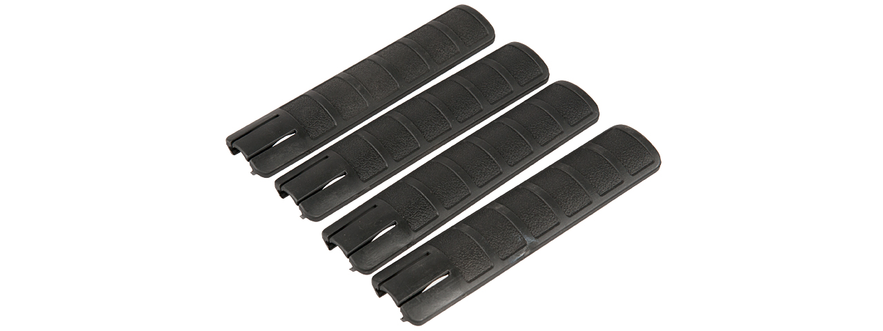 AC-422B TD STYLE RAIL COVERS 4PC SET (COLOR: BLACK) - Click Image to Close