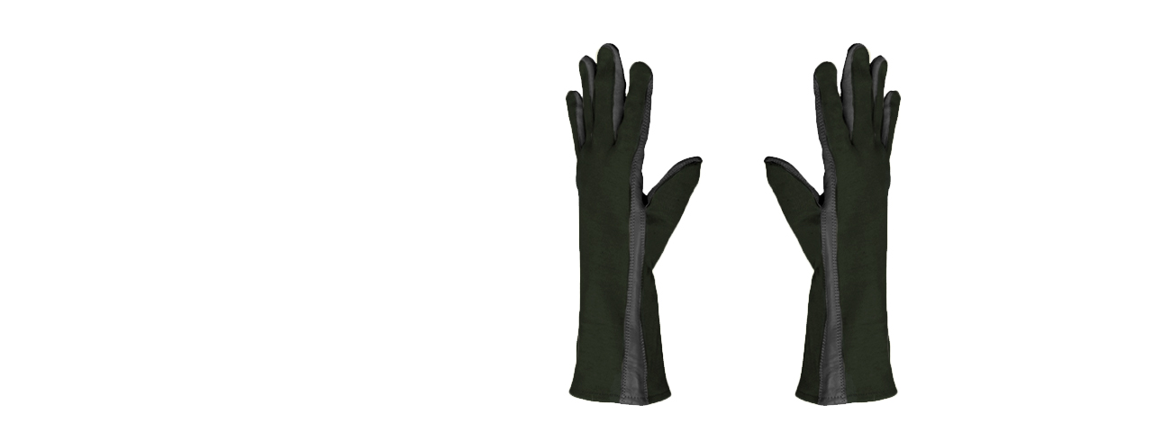 AC-4457L Leather Nomex Flight Gloves, Sage - Size: L - Click Image to Close