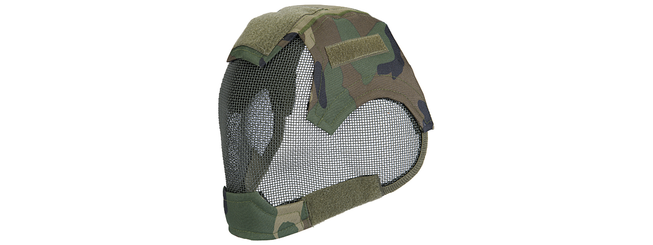 AC-472W V6 STRIKE MESH MASK HELMET (WOODLAND CAMO) - Click Image to Close