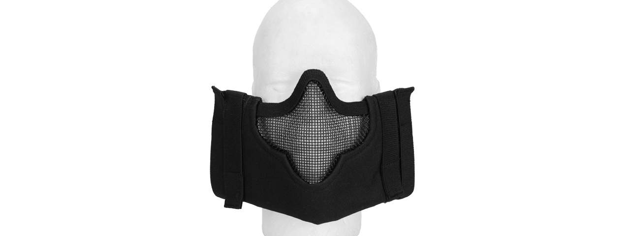 AC-473B V8 MESH HALF FACE MASK (BLACK) - Click Image to Close