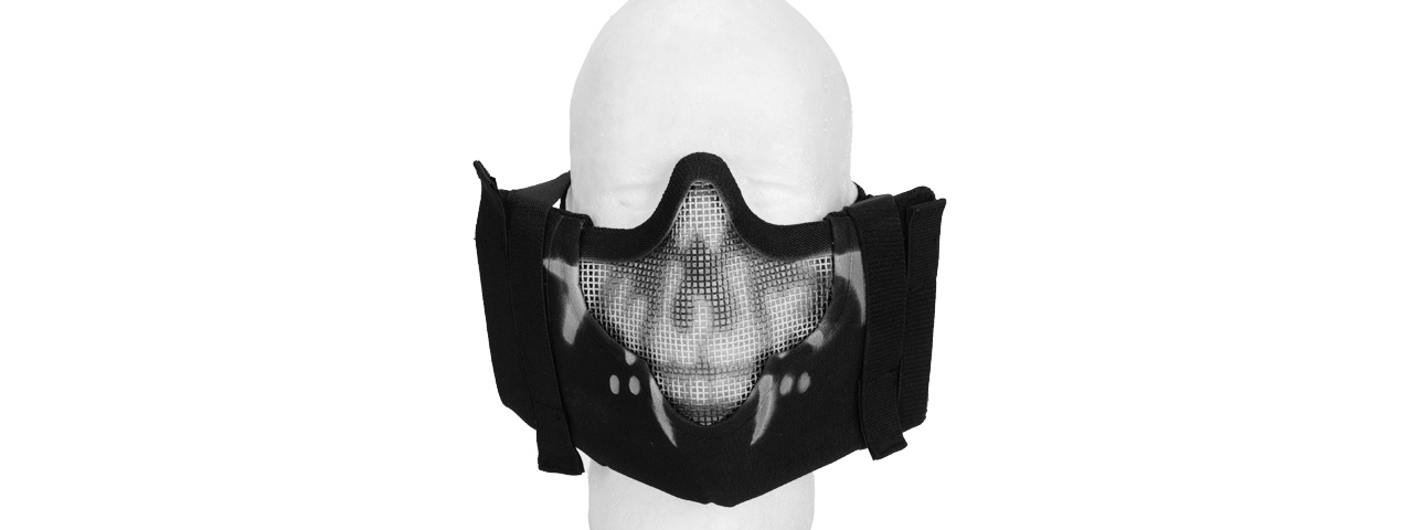 AC-473S V8 MESH HALF FACE MASK (BLACK SKULL) - Click Image to Close