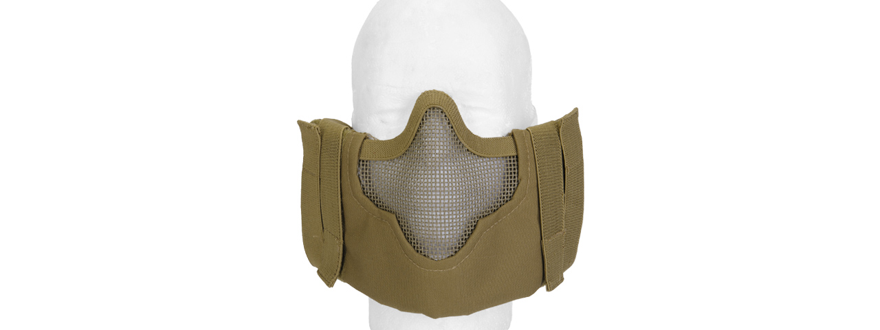 AC-473T V8 MESH HALF FACE MASK (TAN) - Click Image to Close