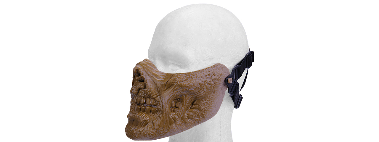 AC-474DB HALF FACE ZOMBIE SKULL MASK (DRIED BONE) - Click Image to Close