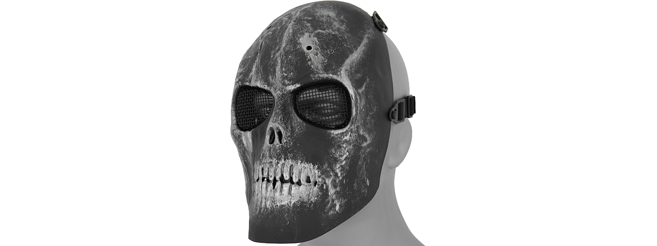 AC-475S2 MESH SCARRED SKULL MASK (SILVER BLACK) VER.2 - Click Image to Close