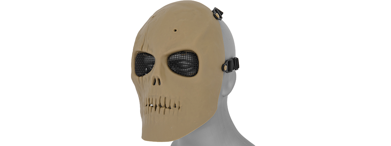 AC-475T2 MESH SCARRED SKULL MASK (TAN) VER.2 - Click Image to Close