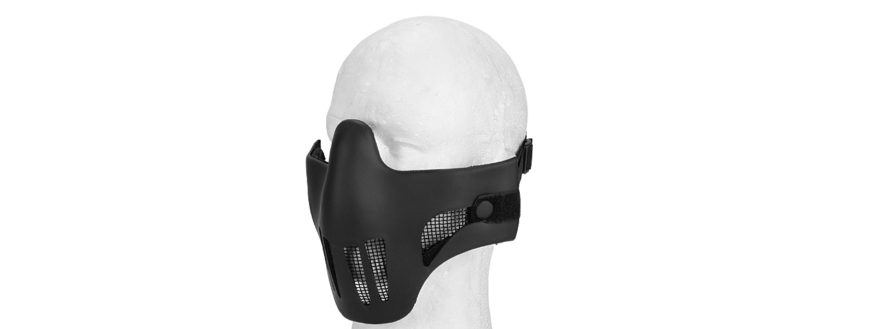 AC-477B POLYMER MESH VENTED HALF MASK (BLACK) - Click Image to Close