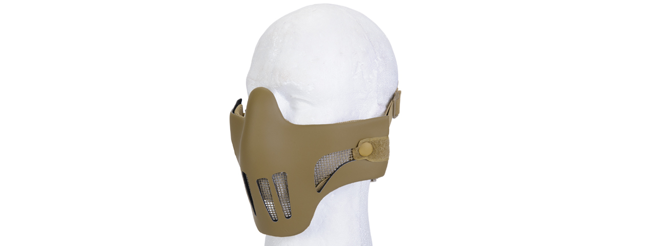 AC-477T POLYMER MESH VENTED HALF MASK (TAN) - Click Image to Close