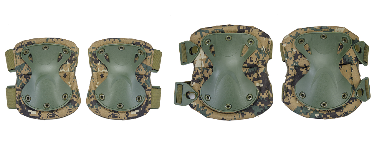 AC-478M TACTICAL QUICK-RELEASE KNEE & ELBOW PAD SET (MARPAT) - Click Image to Close