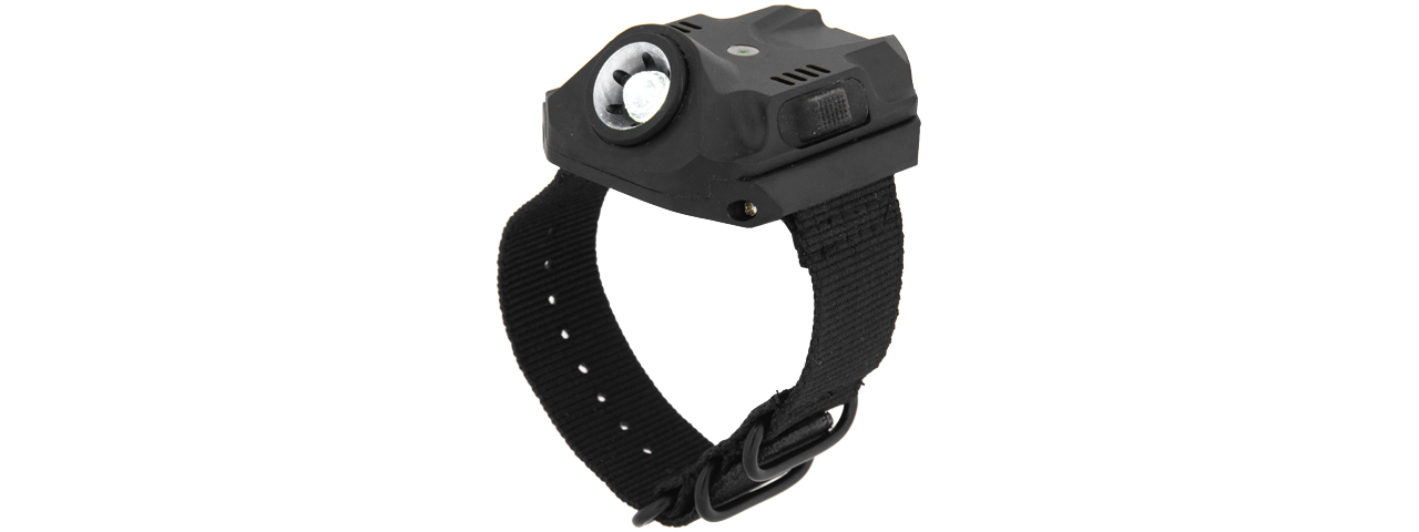 AC-523B USB CHARGE WRIST LIGHT 240 LUMENS L.E.D. (BLACK) - Click Image to Close