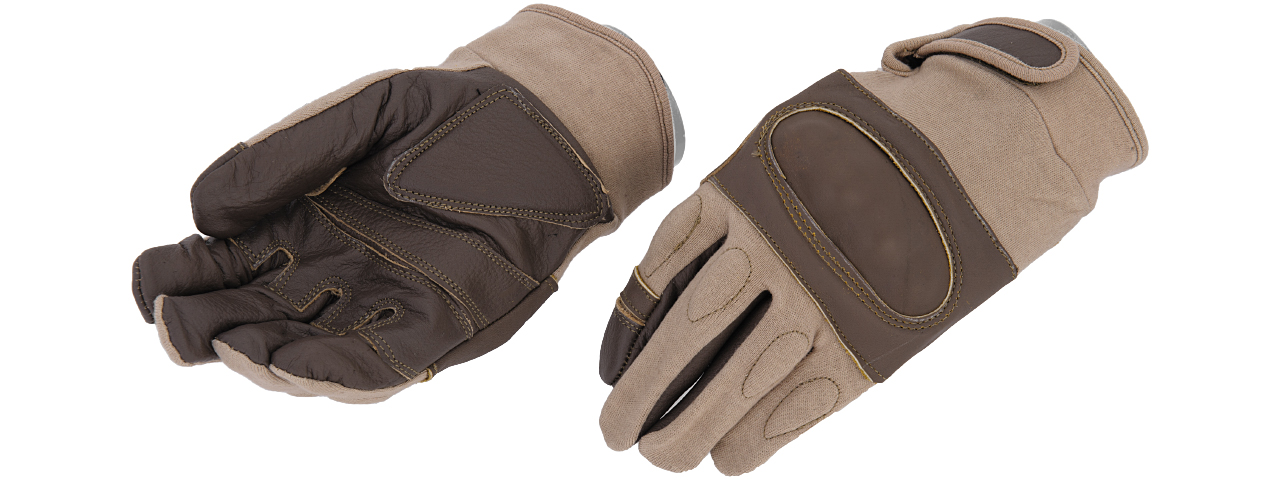 AC-802M Hard Knuckle Glove (Tan) - Size M - Click Image to Close