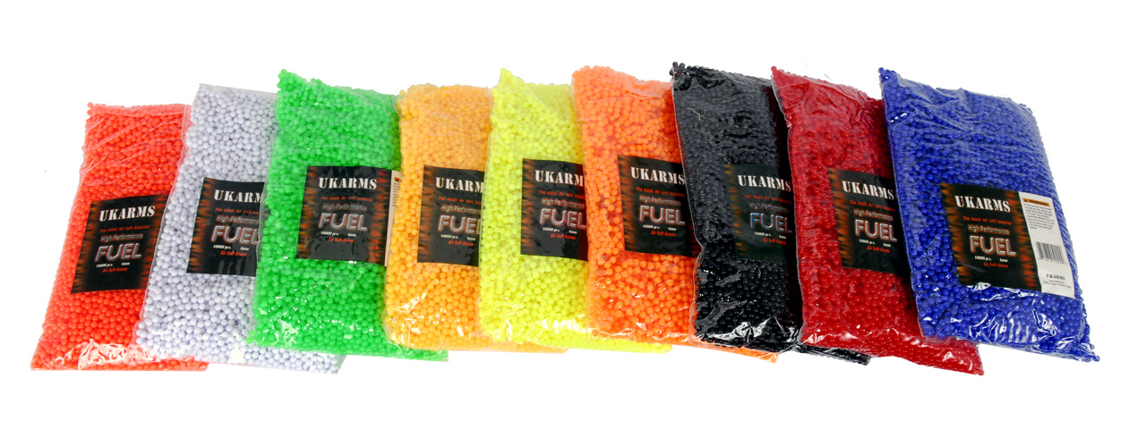 UKARMS BB10000(BAG)MIX 0.12g 6mm BBs, 10000 Rounds per Polybag, Mixed Colors per Case - Click Image to Close