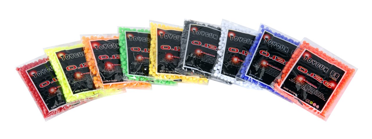 UKARMS BBXBAG 0.12g 6mm BBs, 850 Rounds per Polybag, Mixed Colors per Case - Click Image to Close