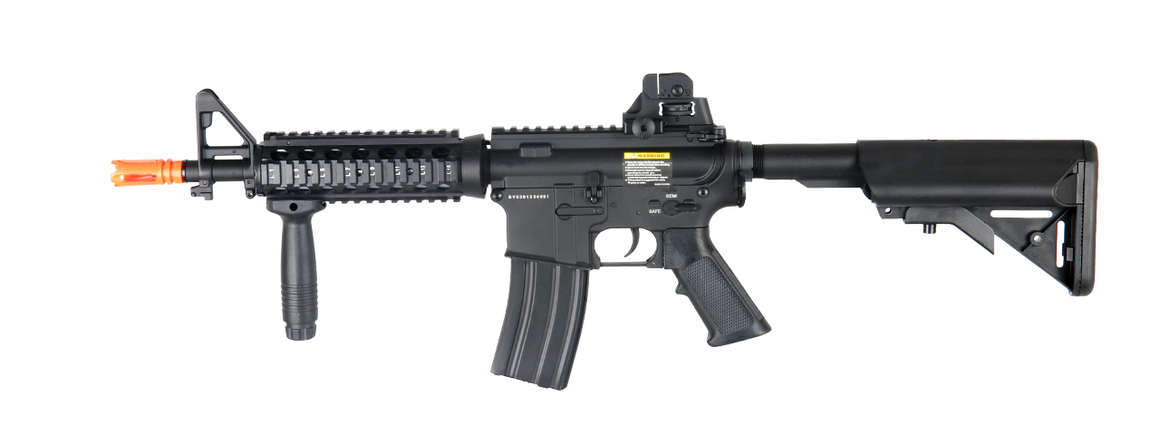 DBOYS BI-3981M M4 CQB-R FULL METAL AIRSOFT AEG w/CRANE STOCK (COLOR: BLACK) - Click Image to Close