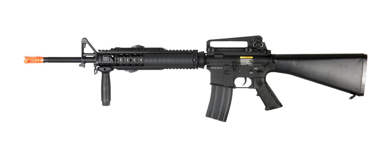 Dboys BI-5581M M16A4 RIS Auto Electric Gun, Metal Gear/Body, PEQ Box - Click Image to Close