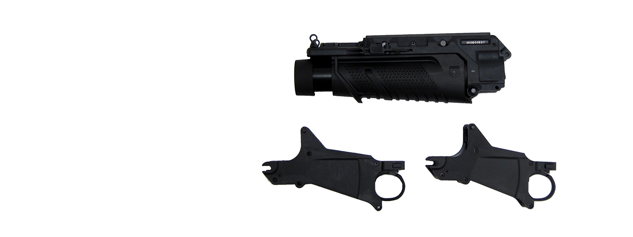 Lancer Tactical Airsoft EGLM MK16 Style Grenade Launcher (Color: Black) - Click Image to Close