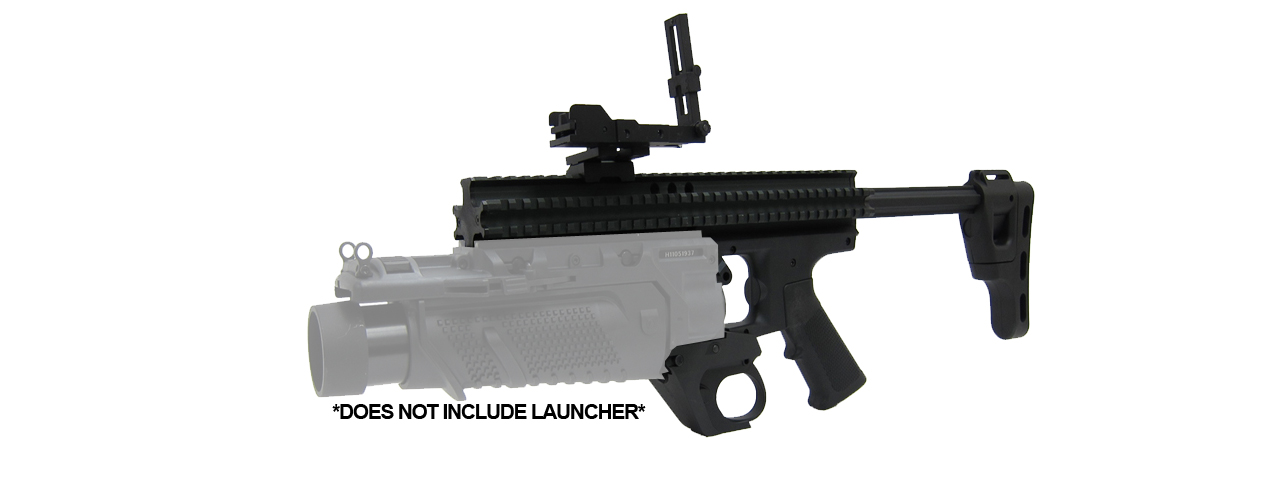 Lancer Tactical CA-08B RAS Platform for EGLM Launcher in Black - Click Image to Close