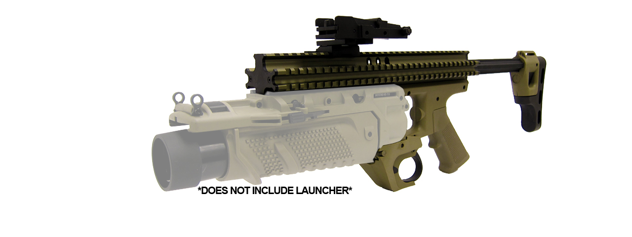 Lancer Tactical CA-08T RAS Platform for EGLM Launcher in Tan - Click Image to Close