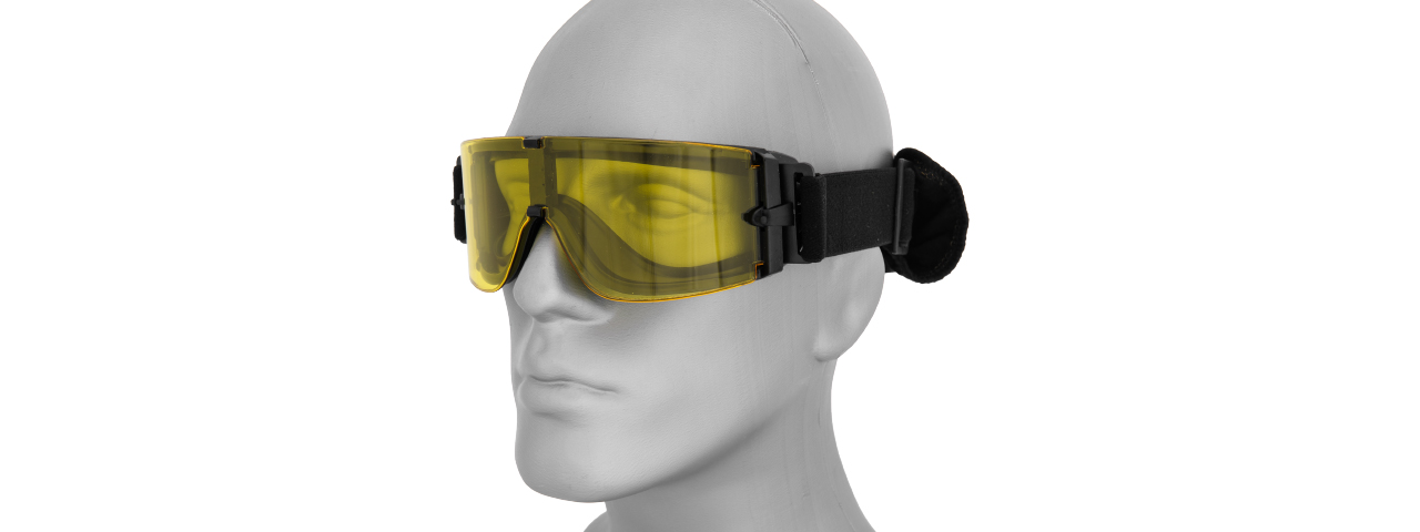 Lancer Tactical CA-234Y Goggles, Single Yellow Lens - Click Image to Close