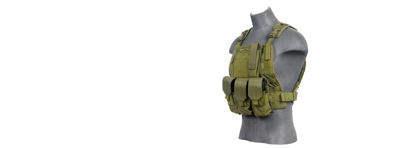 Lancer Tactical CA-301G Molle Tactical Vest in OD - Click Image to Close