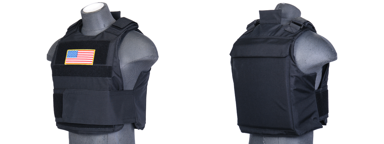 Lancer Tactical CA-302B Body Armor Vest in Black - Click Image to Close