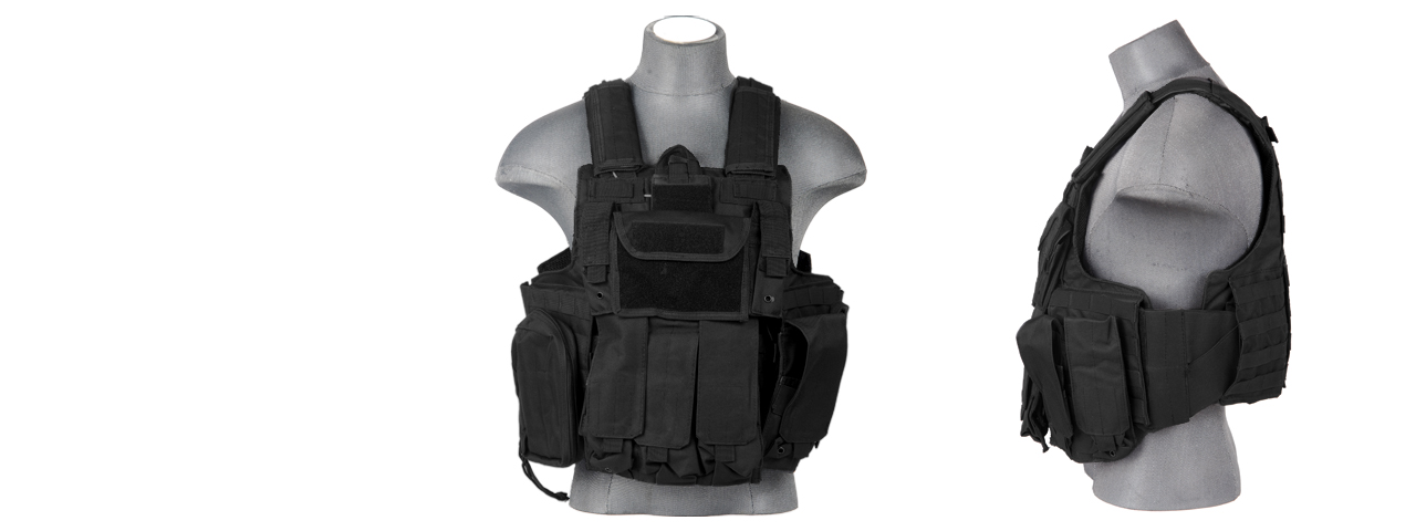 CA-303BN Nylon Strike Tactical Vest (Black) - Click Image to Close