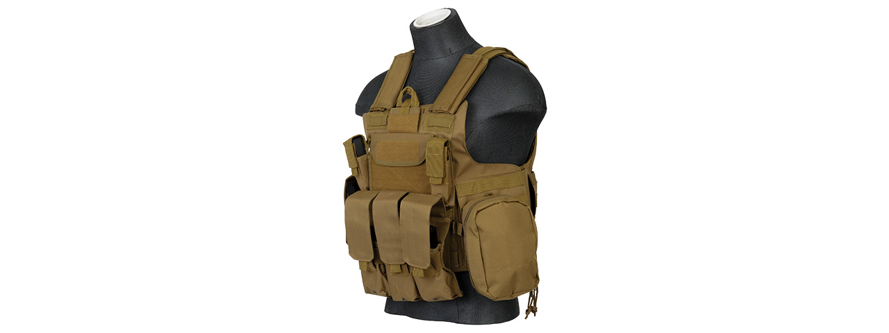 CA-303TM Strike Tactical Vest (Color: Tan, Size: Large) - Click Image to Close