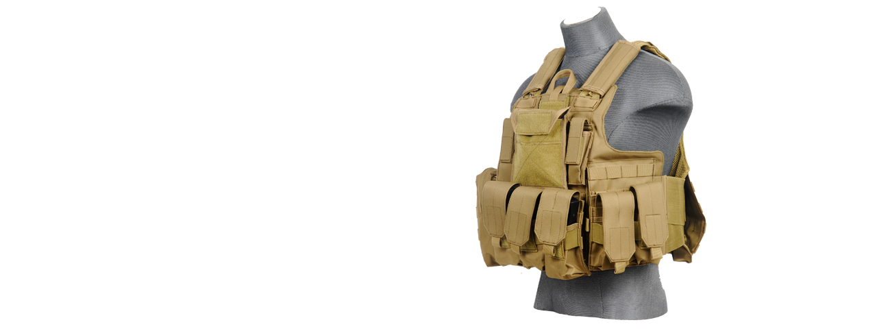 CA-303TN Nylon Strike Tactical Vest (Tan) - Click Image to Close