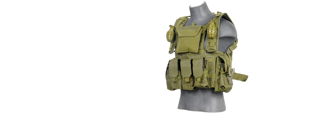 CA-307GN MODULAR CHEST RIG 600D NYLON (OD) - Click Image to Close