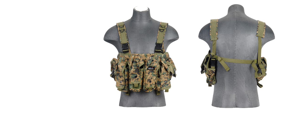 CA-308D AK CHEST RIG DIGITAL (WOODLAND) - Click Image to Close