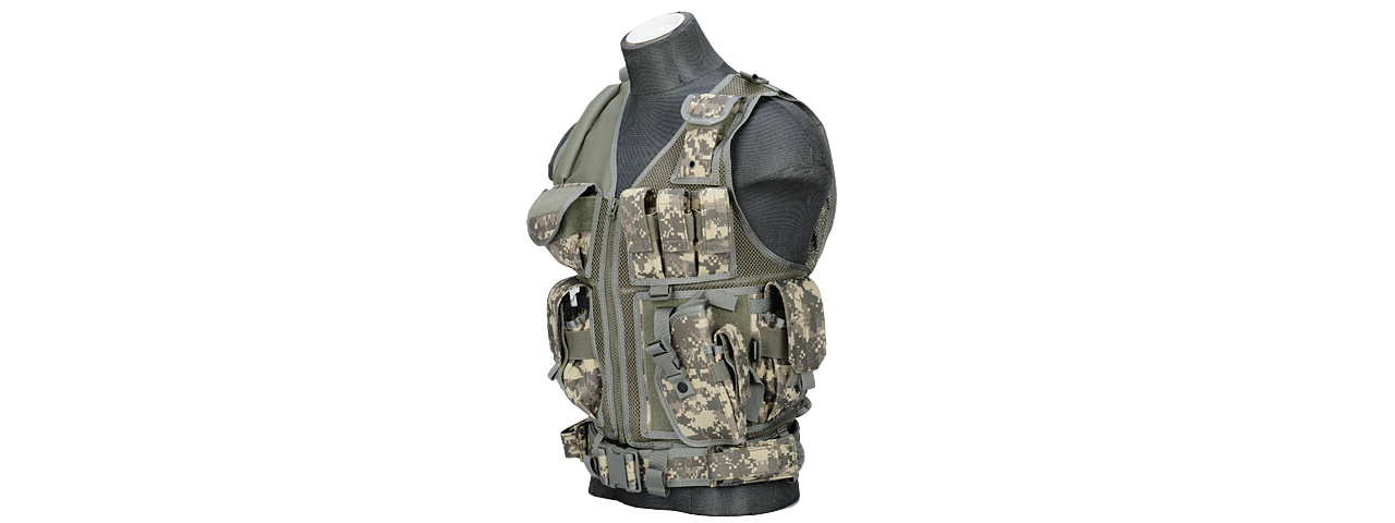 Lancer Tactical CA-310A Cross Draw Vest in ACU - Click Image to Close