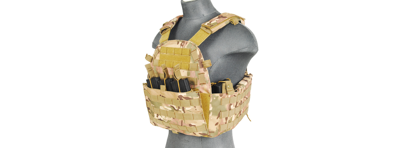 CA-311C2 69T4 Tactical Vest w/ Triple Inner Mag Pouch (Camo) - Click Image to Close