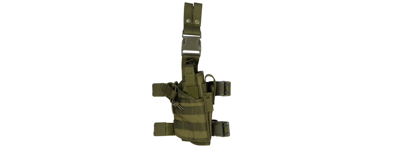 Lancer Tactical 600D Nylon Tornado Drop Leg Holster (Color: OD Green) - Click Image to Close