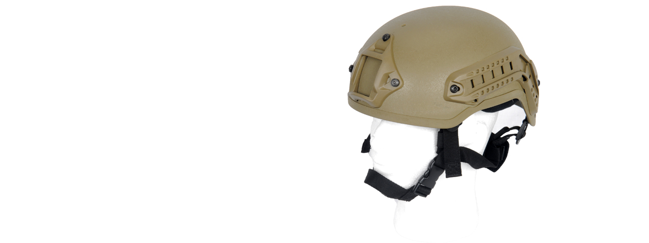 Lancer Tactical CA-333T MICH 2001 NVG Helmet in Tan - Click Image to Close