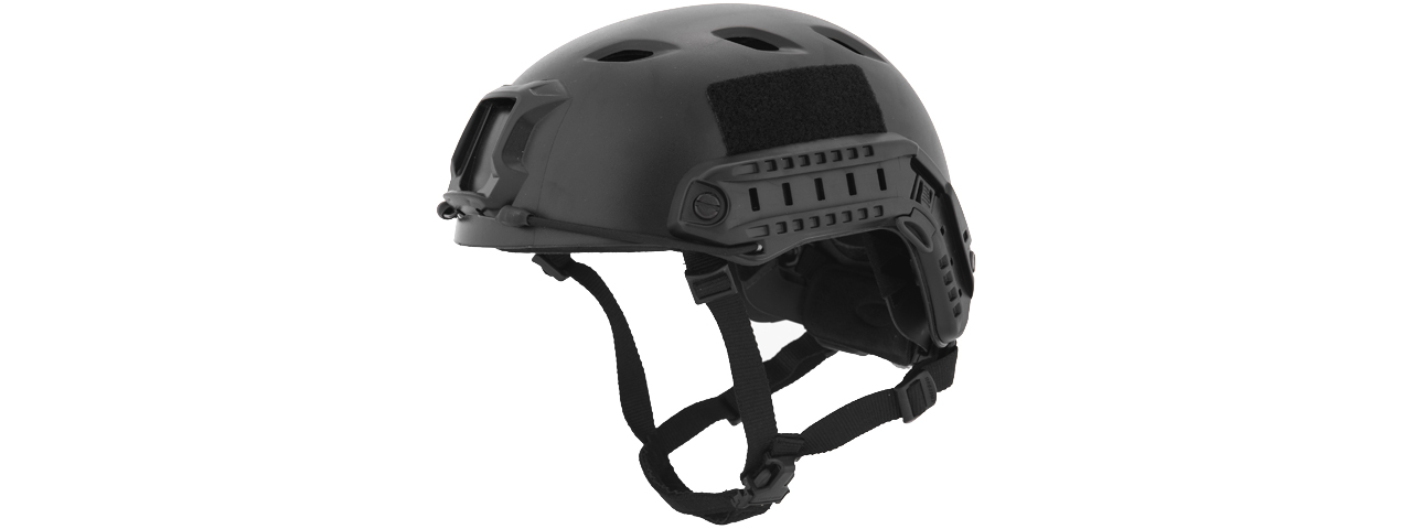 HELMET "BJ" TYPE (COLOR: BLACK) SIZE: MED/LG - Click Image to Close