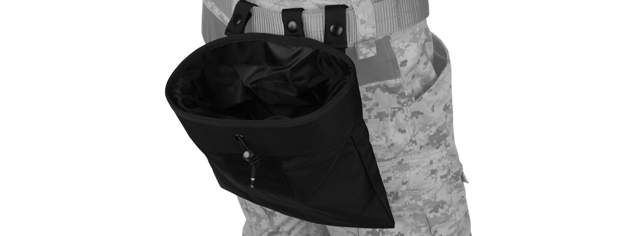 Lancer Tactical CA-341B Large Foldable Dump Pouch in Black - Click Image to Close