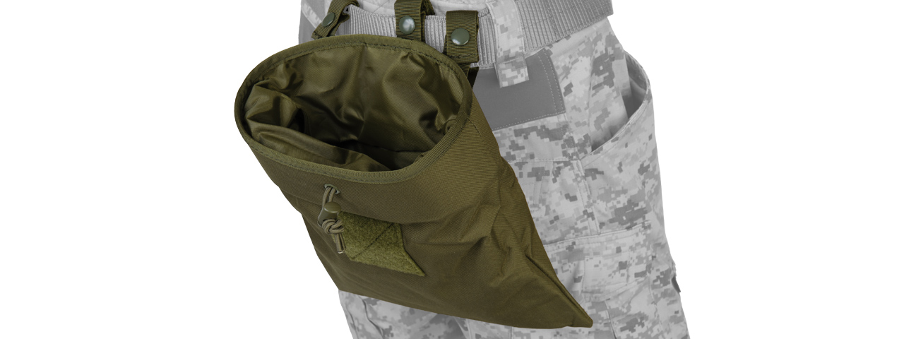 CA-341GN NYLON LARGE FOLDABLE DUMP POUCH (OD) - Click Image to Close