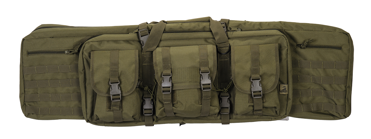 MOLLE 42" DOUBLE GUN BAG (COLOR: OD GREEN) - Click Image to Close