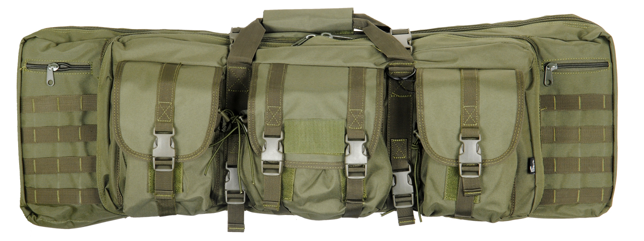 CA-345G MOLLE 36" DOUBLE GUN BAG (COLOR: OD GREEN) - Click Image to Close