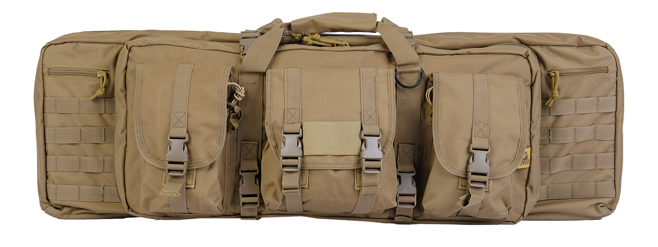 CA-345K MOLLE 36" DOUBLE GUN BAG (COLOR: COYOTE BROWN) - Click Image to Close