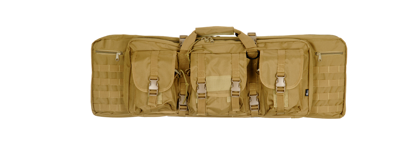 CA-345T MOLLE 36" DOUBLE GUN BAG (COLOR: TAN) - Click Image to Close