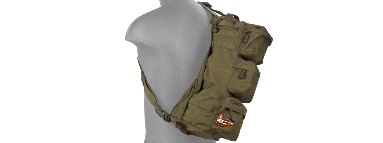 CA-351G TACTICAL SHOULDER "GO PACK" (OD) - Click Image to Close