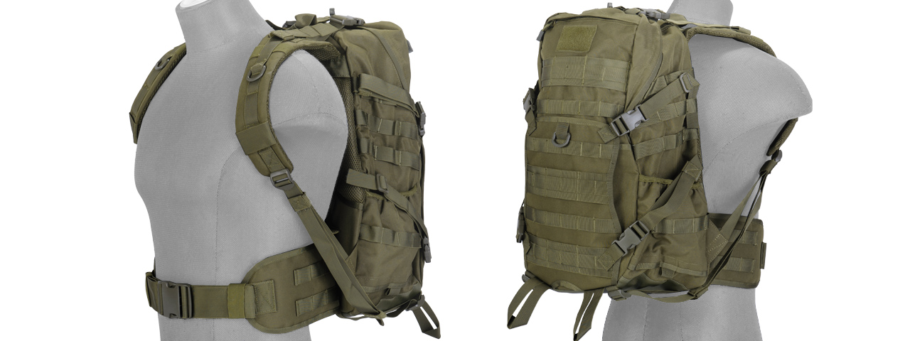 Lancer Tactical CA-353G FAST Pack EDC, OD Green - Click Image to Close