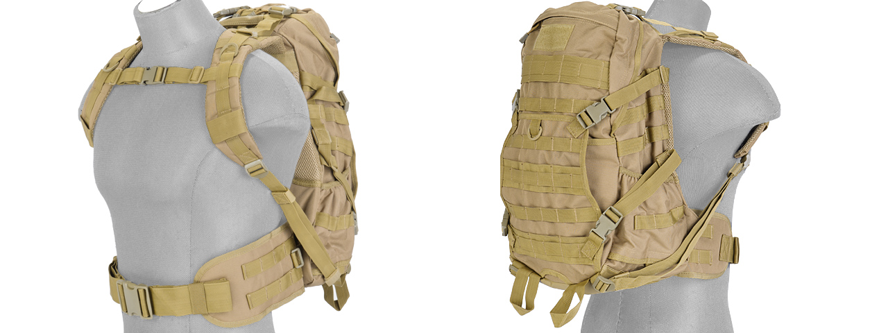 Lancer Tactical CA-353T FAST Pack EDC, Tan - Click Image to Close