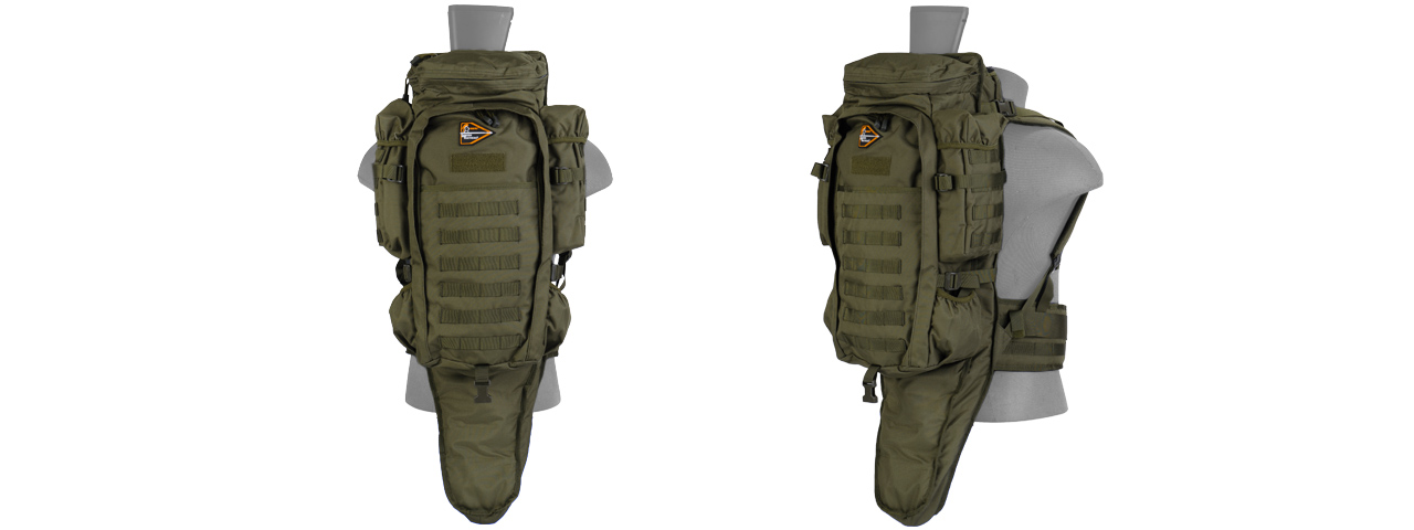 Lancer Tactical CA-356GN Rifle Backpack (OD Green) - Click Image to Close