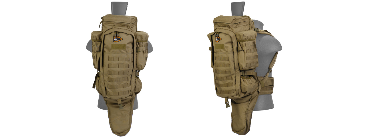 Lancer Tactical CA-356T Rifle Backpack, Tan - Click Image to Close