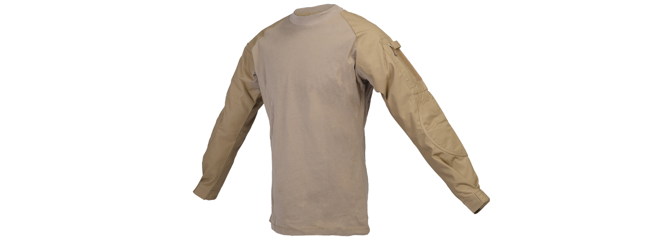 CA-363LG COMBAT SHIRT (COLOR: TAN) SIZE: LARGE - Click Image to Close