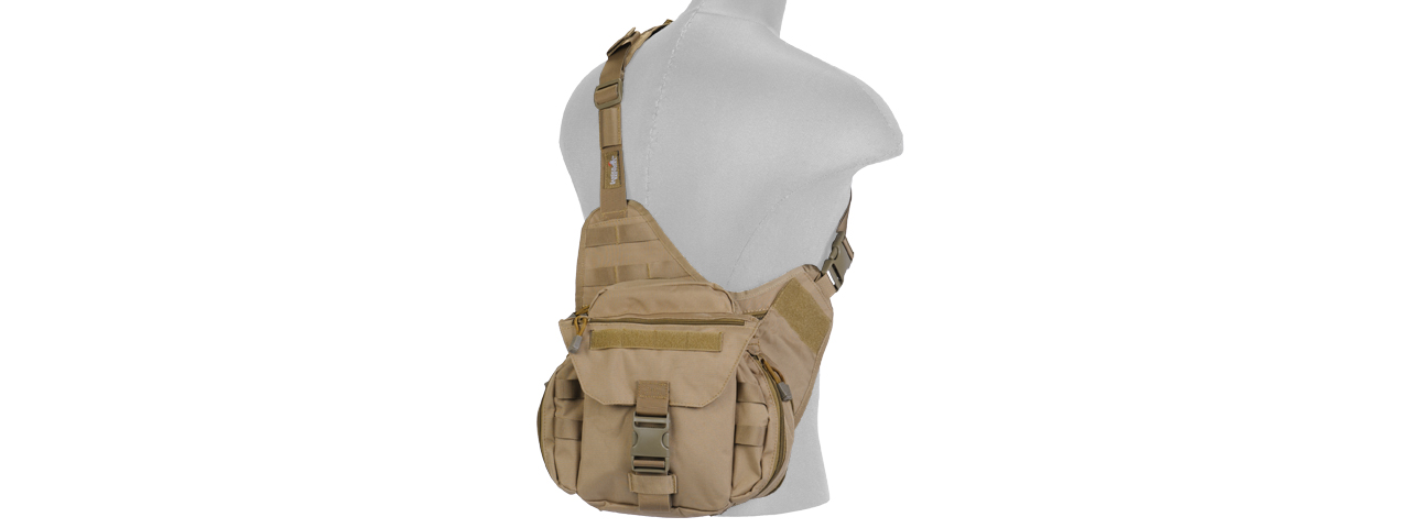 CA-366T TACTICAL MESSENGER BAG (TAN) - Click Image to Close