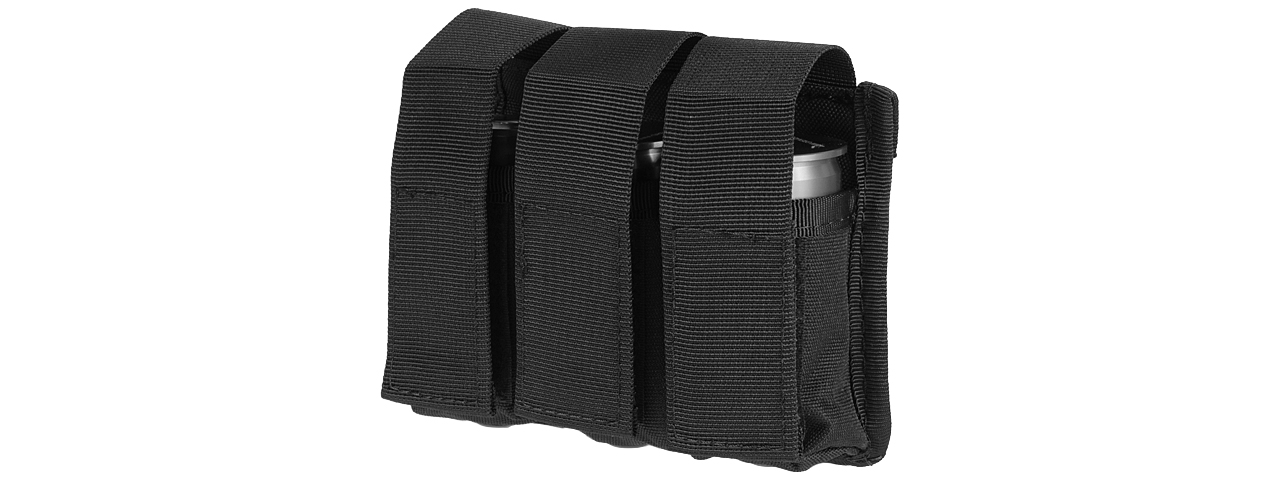 CA-382BN TRIPLE MOLLE M203 GRENADE POUCH (BLK) - Click Image to Close