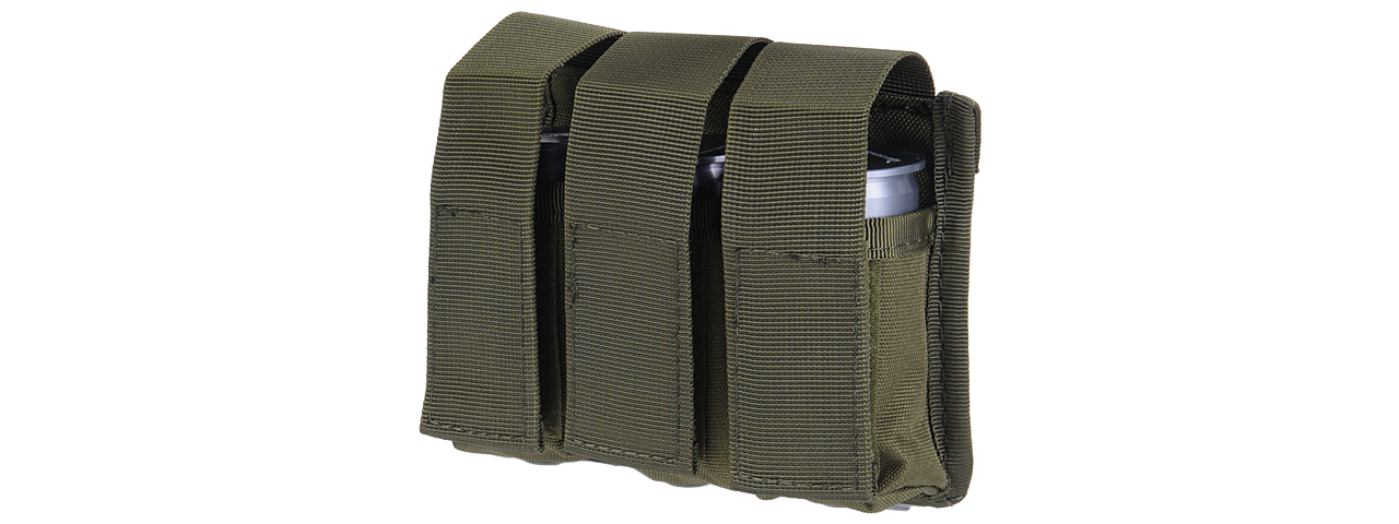 CA-382G TRIPLE MOLLE M203 GRENADE POUCH [1000D NYLON] (OD GREEN) - Click Image to Close